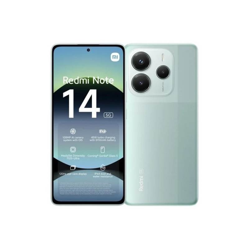 Xiaomi Redmi Note 14 5G 8/256GB Verde Coral Libre