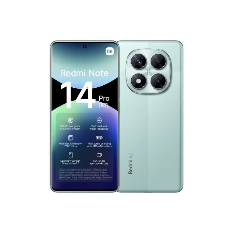 Xiaomi Redmi Note 14 Pro 5G 8/256GB Verde Coral Libre