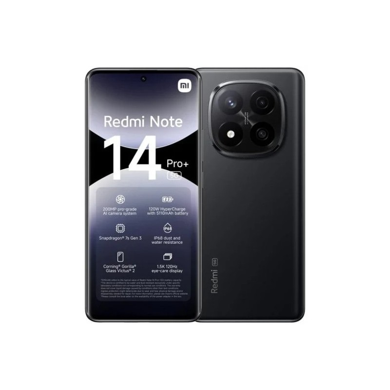 Xiaomi Redmi Note 14 Pro Plus 5G 8/256GB Negro Medianoche Libre