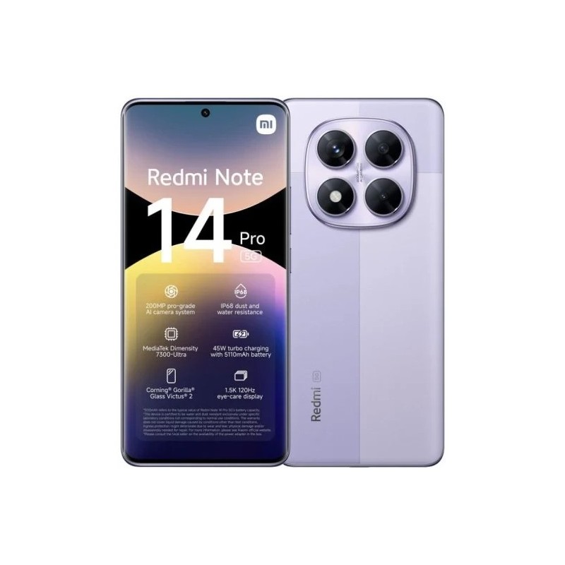 Xiaomi Redmi Note 14 Pro 5G 12/512GB Violeta Lavanda Libre